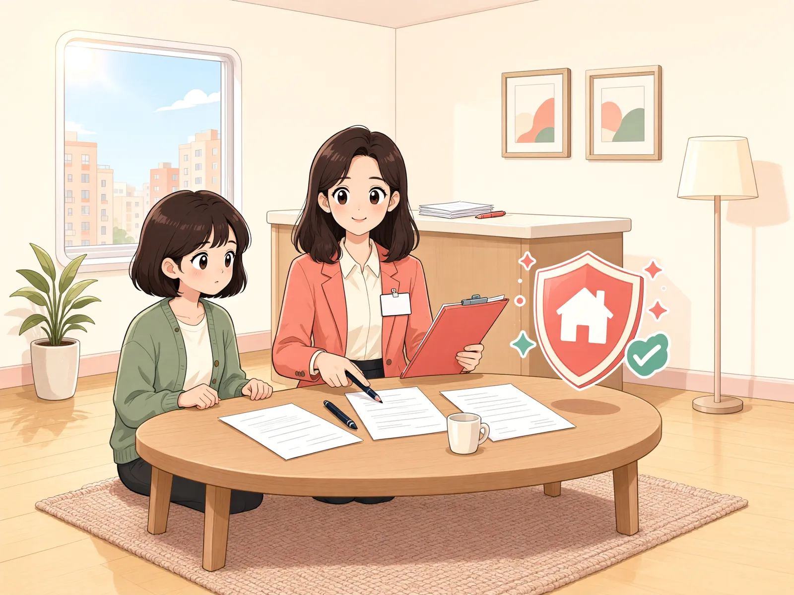 「권리금 받을 새 임차인을 소개했는데, 임대인이 계약을 거절한다면」 상황을 그린 삽화