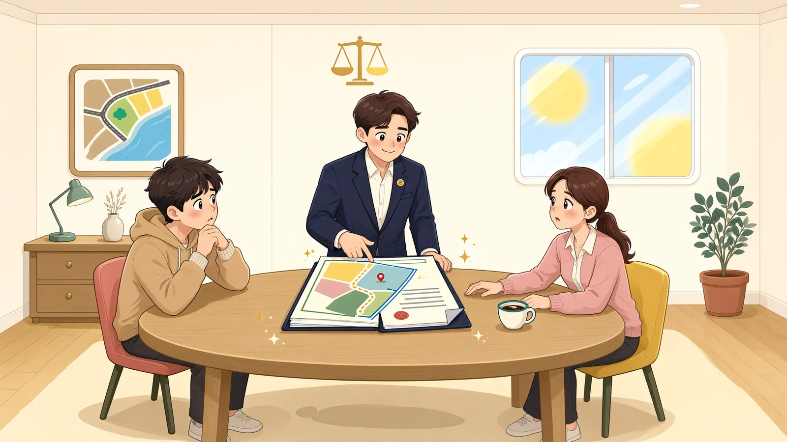 「수용재결 뒤에도 다시 협의할 수 있을까」 상황을 그린 삽화