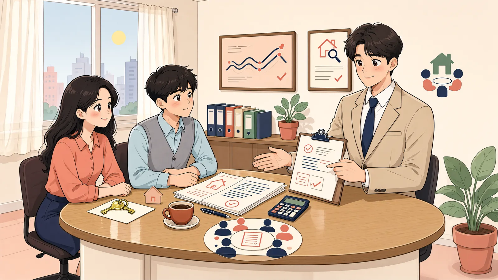 「소액임차인 범위, 중개사가 정하는 걸까요?」 상황을 그린 삽화