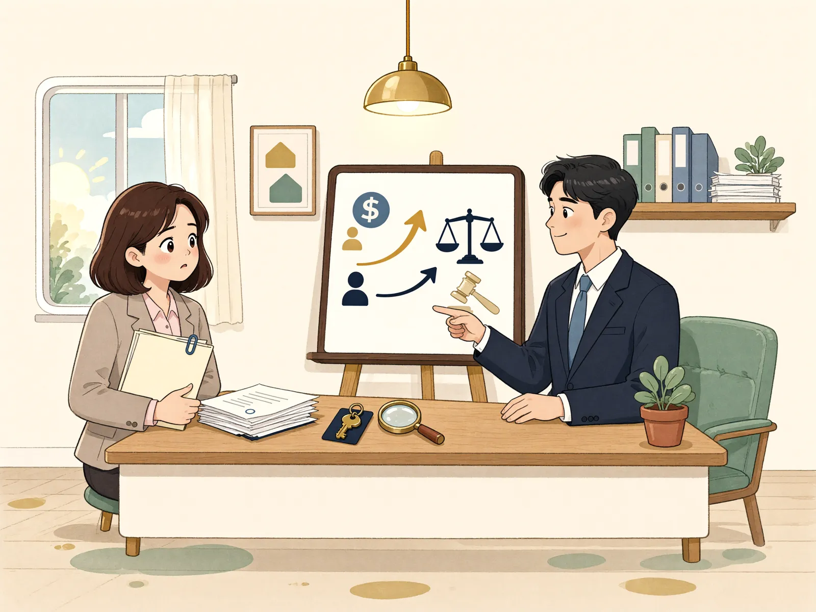「원물반환을 청구했는데, 법원이 가액배상을 명할 수도 있을까」 상황을 그린 삽화
