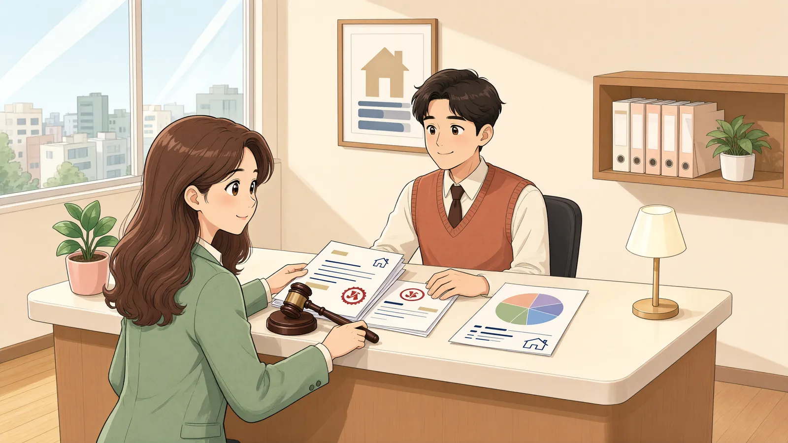 「직접 경매를 신청한 임차인, 배당요구도 따로 해야 할까?」 상황을 그린 삽화