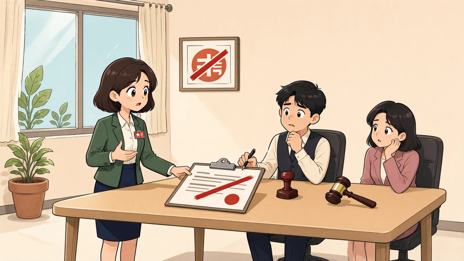 「결의 없는 조합장 보증, 곧바로 무효일까」 상황을 그린 삽화