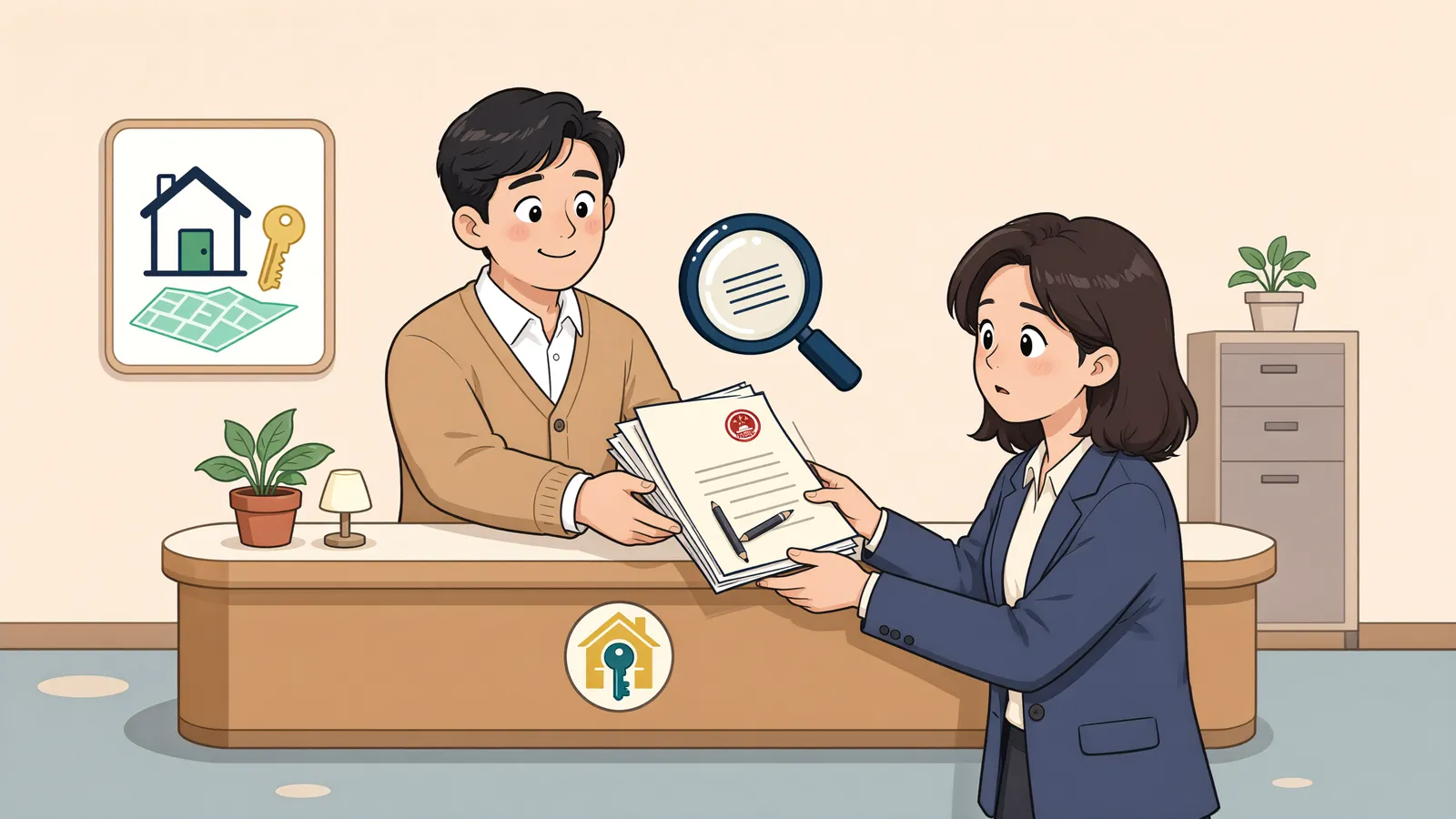 「집행문 발급이 거절됐다면, 다음 절차는 이의신청」 상황을 그린 삽화