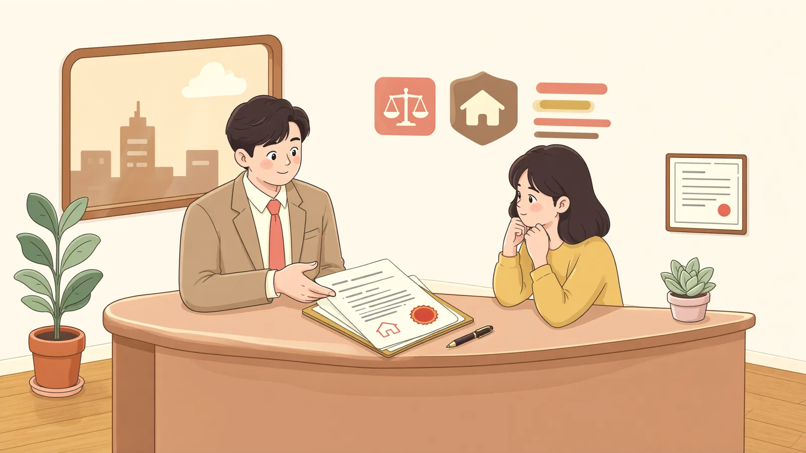 「가등기만 믿고 본등기까지? 청산절차를 건너뛸 수는 없습니다」 상황을 그린 삽화