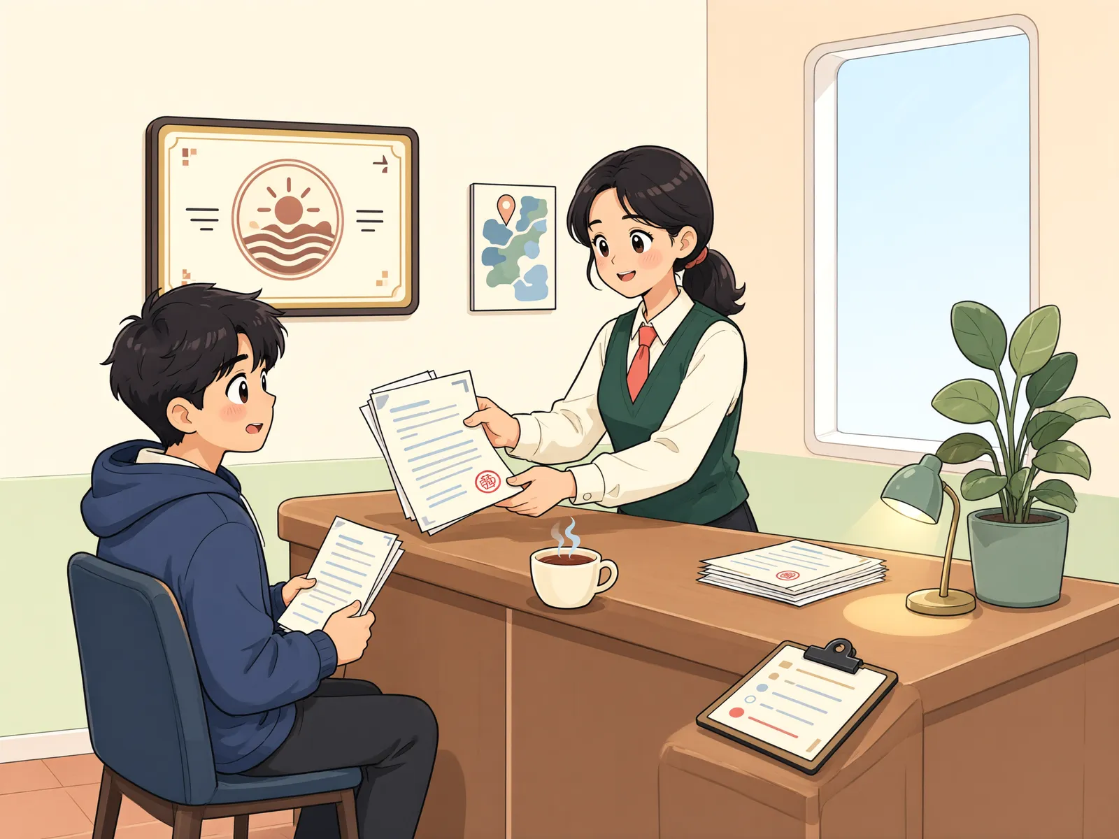 「호수가 빠진 주민등록, 최초 전입신고가 기준이 될까?」 상황을 그린 삽화