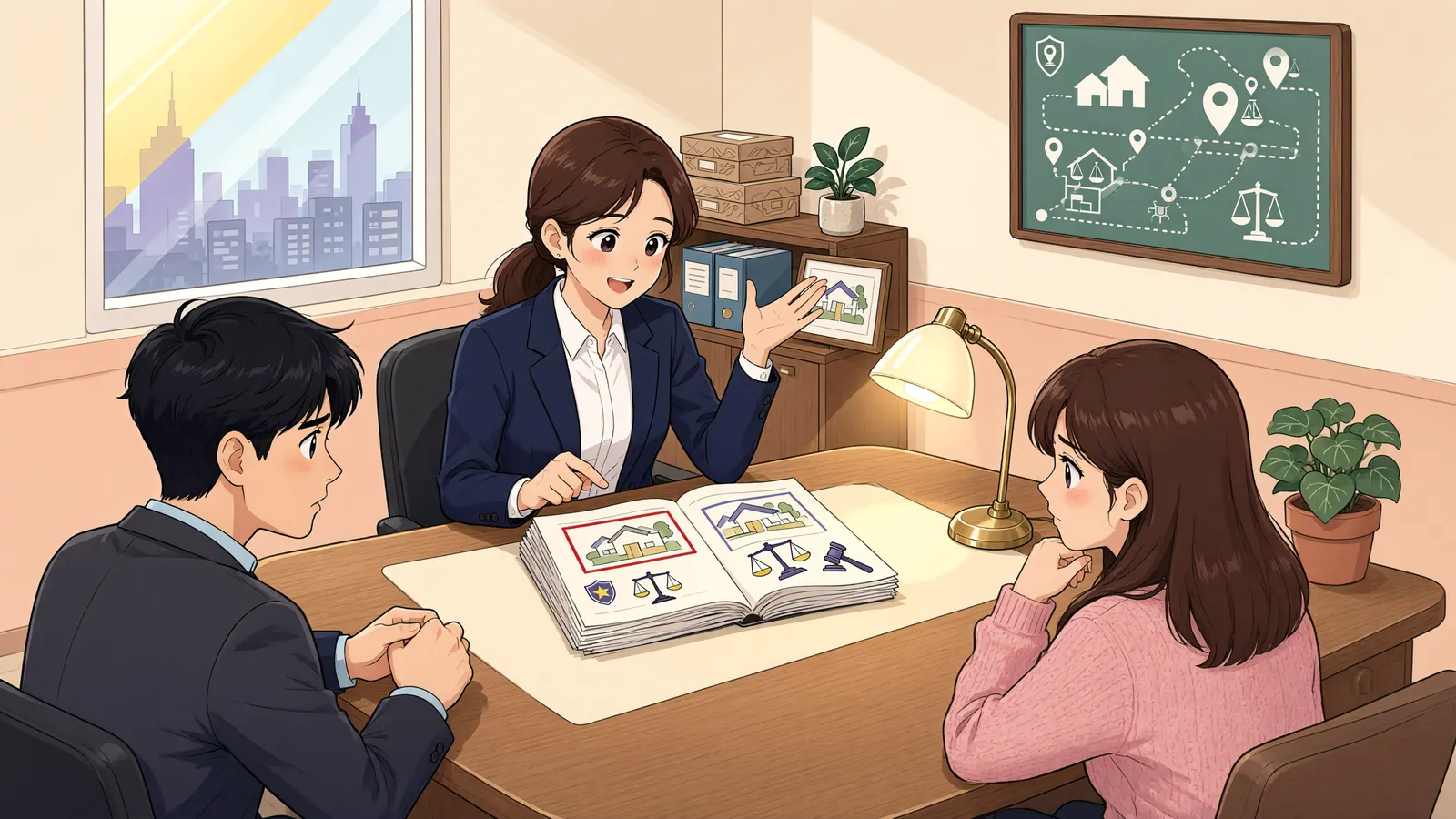 「이혼소송 전, 배우자 재산에 가압류를 신청할 수 있을까」 상황을 그린 삽화