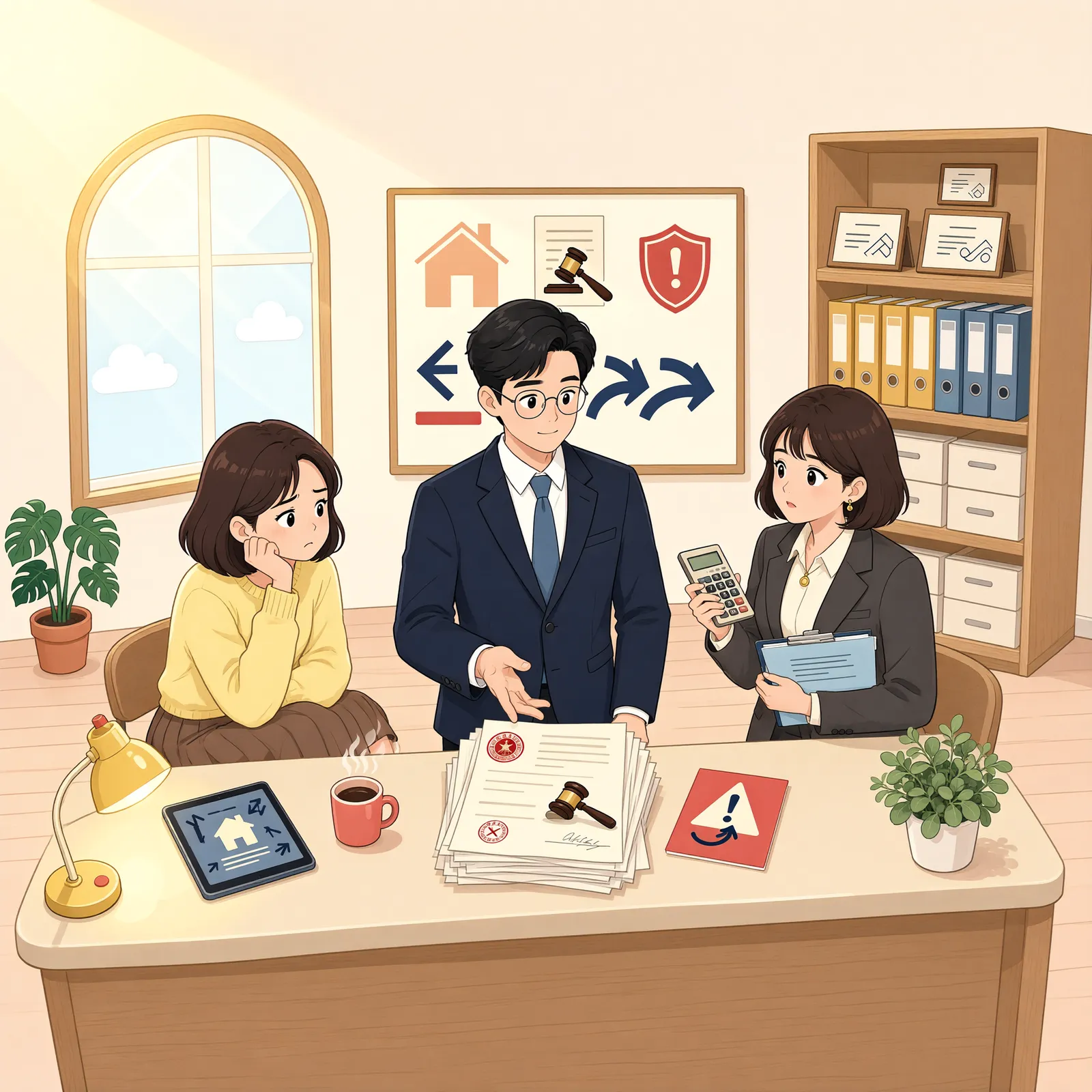 「전부명령, 먼저 잡으면 전액 회수될까」 상황을 그린 삽화