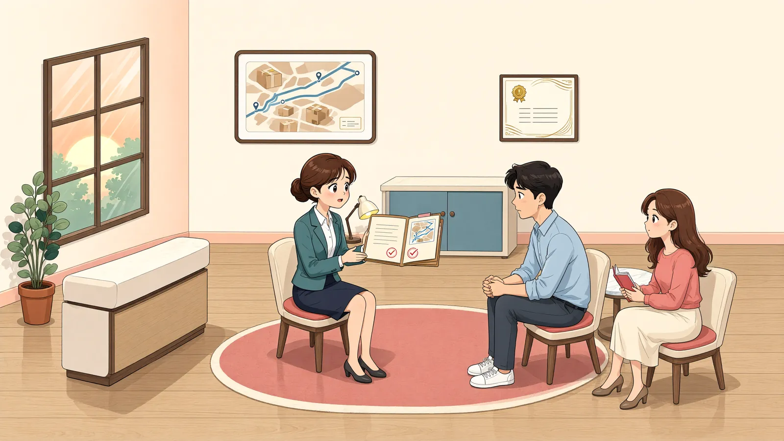 「잘못된 경정등기, 먼저 있던 소유권까지 사라질까?」 상황을 그린 삽화