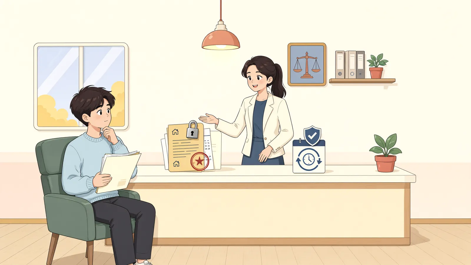 「오래된 가압류, 채권도 저절로 사라질까?」 상황을 그린 삽화