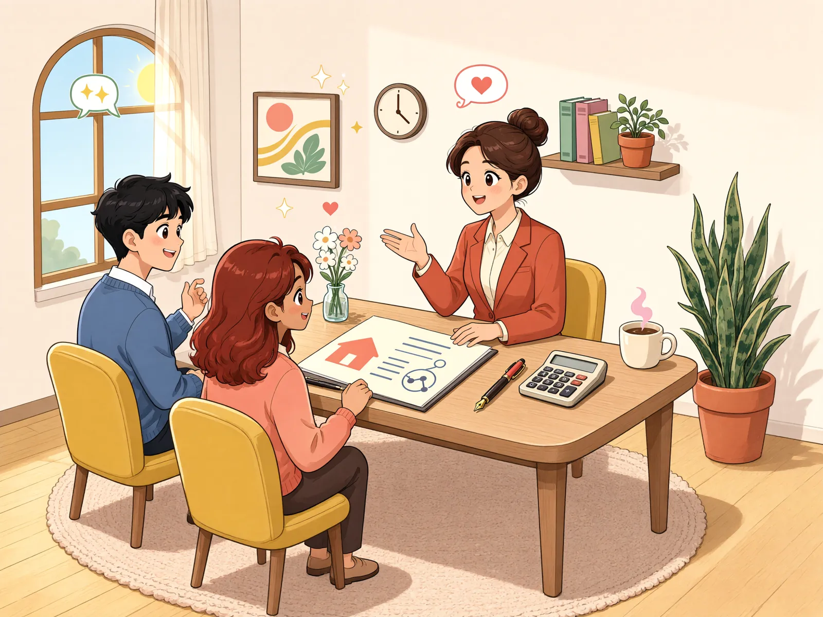 「월세를 보증금으로 환산하면, 상가임대차법 적용 여부가 보입니다」 상황을 그린 삽화