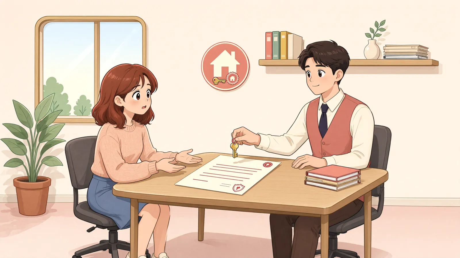 「임차권등기, 등기 방법이 달라도 효력은 같을까?」 상황을 그린 삽화