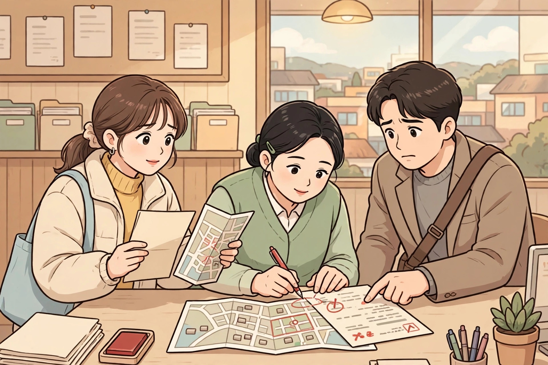 「주소 한 글자 차이, 대항력은 언제 생길까」 상황을 그린 삽화