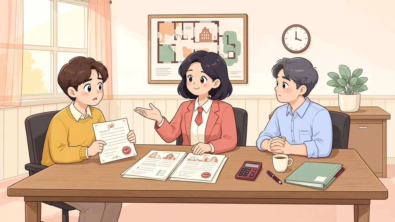「임차권등기를 했는데, 바로 경매를 신청할 수 있을까?」 상황을 그린 삽화