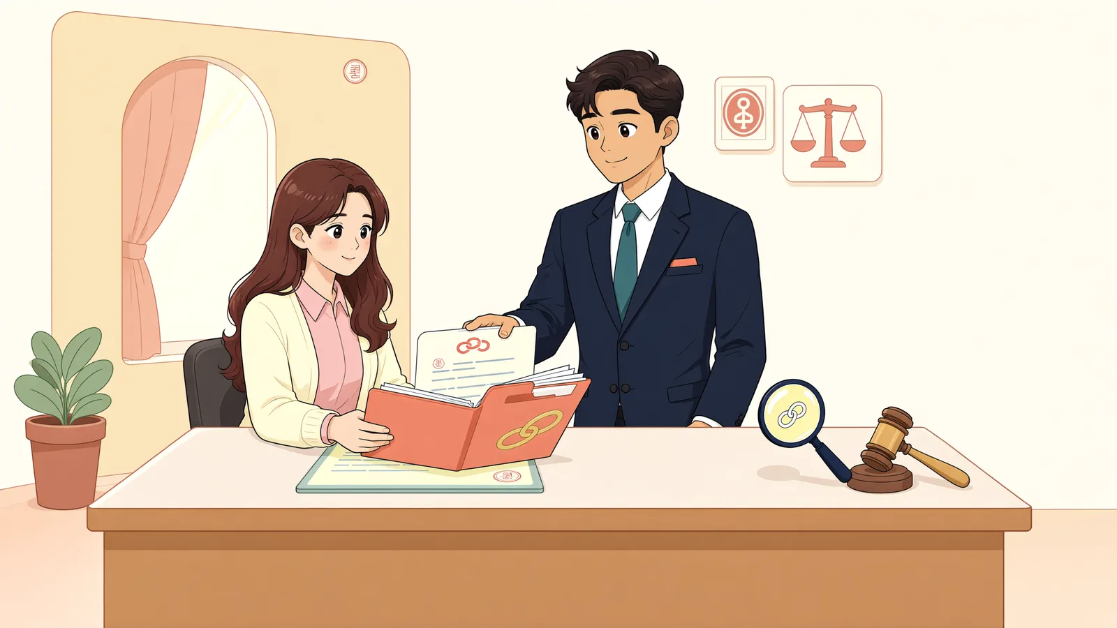 「아직 해제되지 않은 매매계약, 장래 반환채권을 압류할 수 있을까」 상황을 그린 삽화