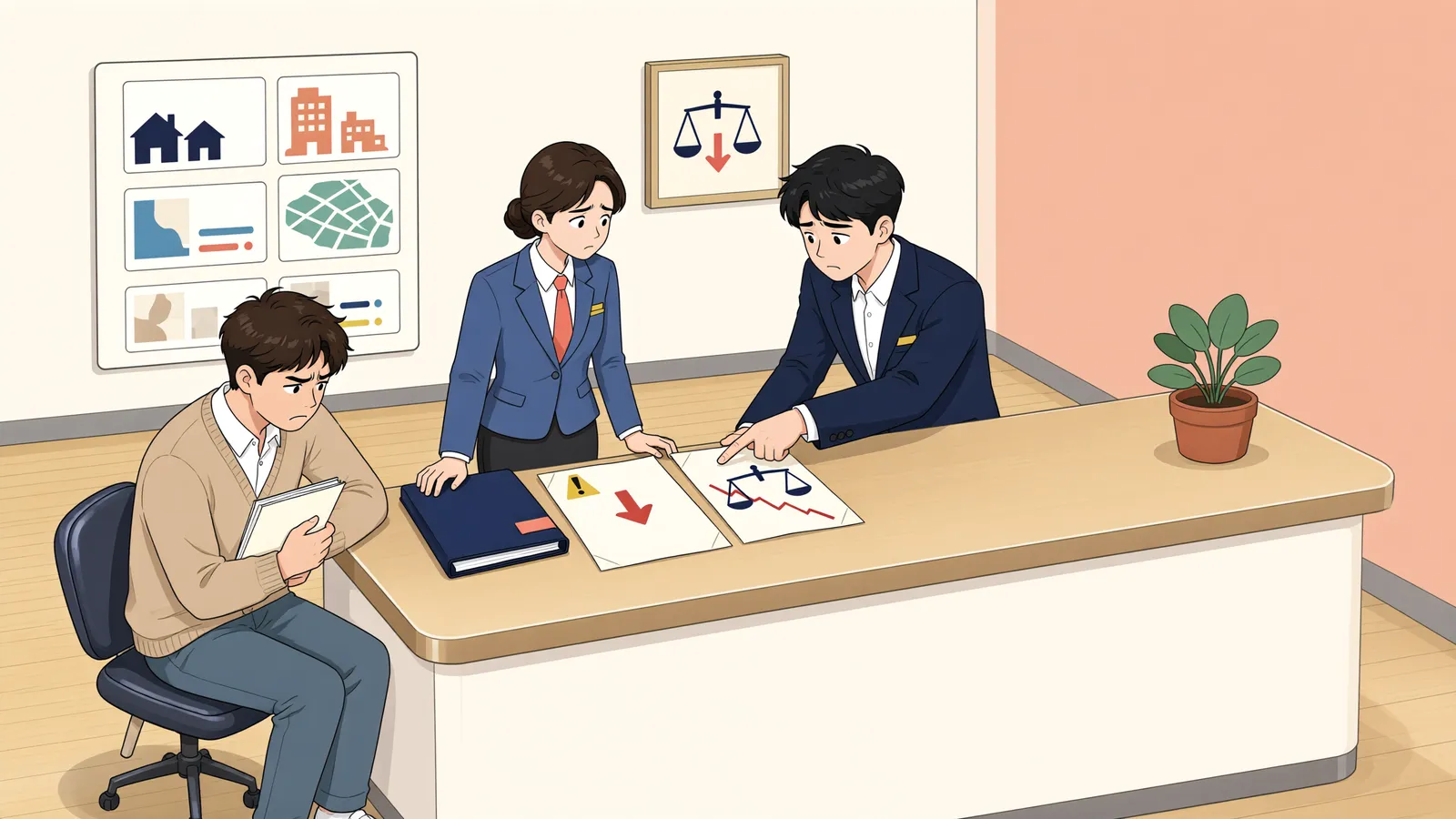 「심판 뒤 세금이 더 늘었다면, 늘어난 만큼도 내야 할까」 상황을 그린 삽화