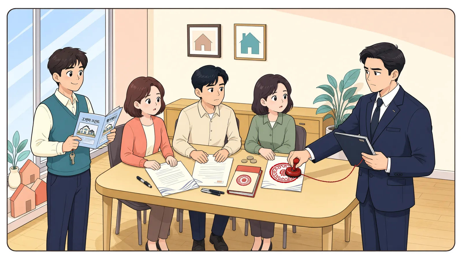 「공동명의 계좌, 은행은 압류채권자에게도 지급을 거절할 수 있을까?」 상황을 그린 삽화