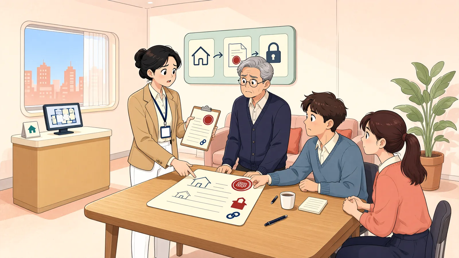 「등기부를 늦게 펼친 임차인, 우선변제는 가능할까」 상황을 그린 삽화