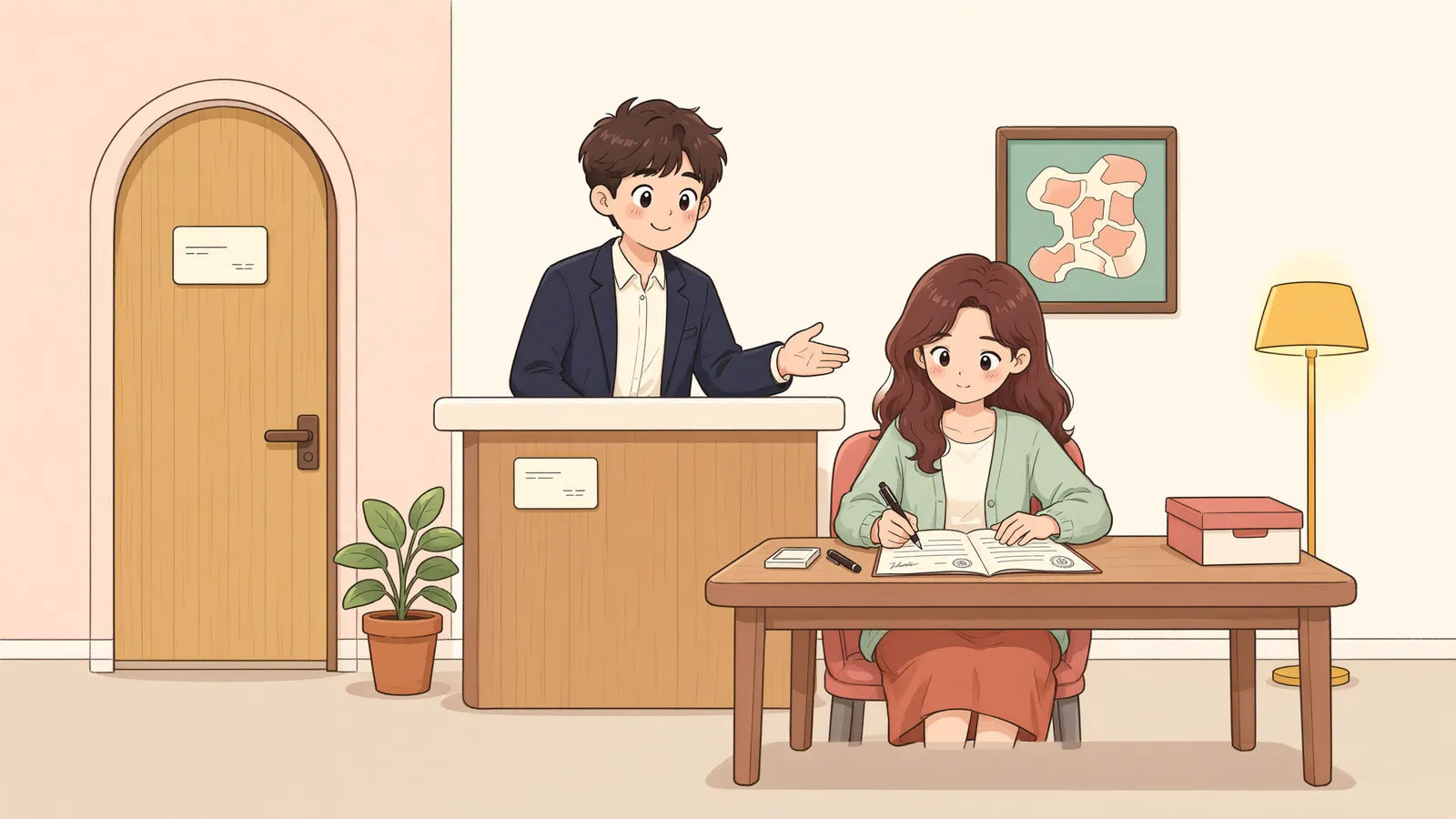 「현관문 호수만 믿었다가…전입신고 주소가 달라지면」 상황을 그린 삽화