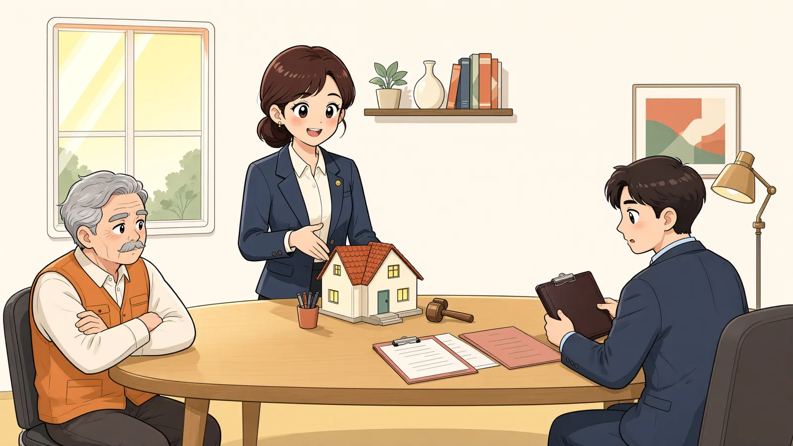 「공사대금 못 받은 시공사, 경매 매수인에게 직접 청구할 수 있을까」 상황을 그린 삽화
