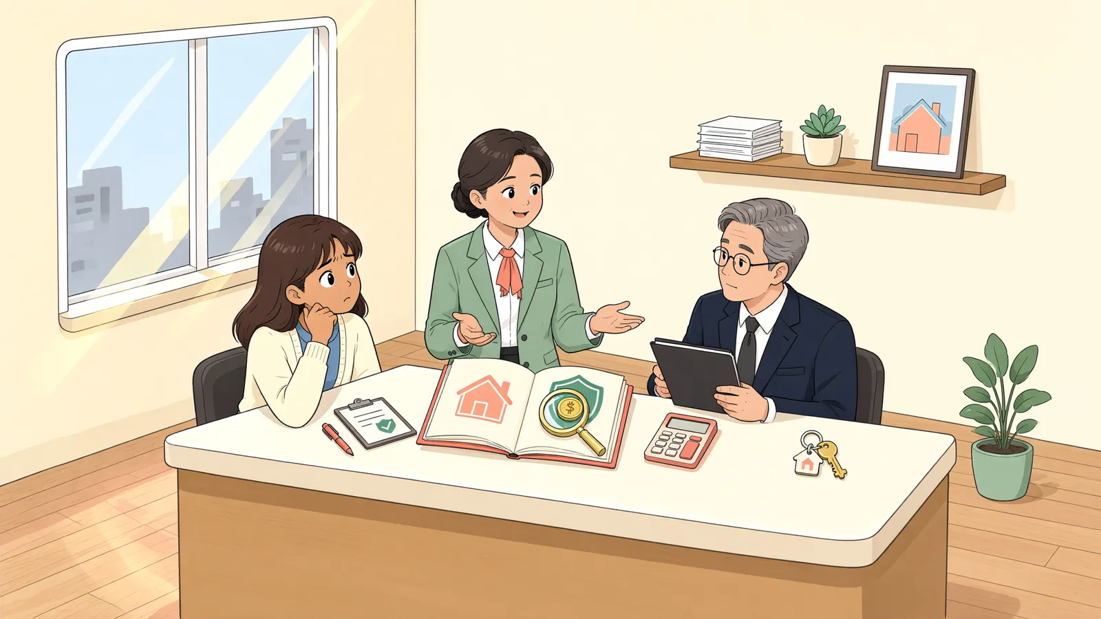 「배당을 덜 받았다고 낙찰자에게 더 청구할 수 있을까?」 상황을 그린 삽화