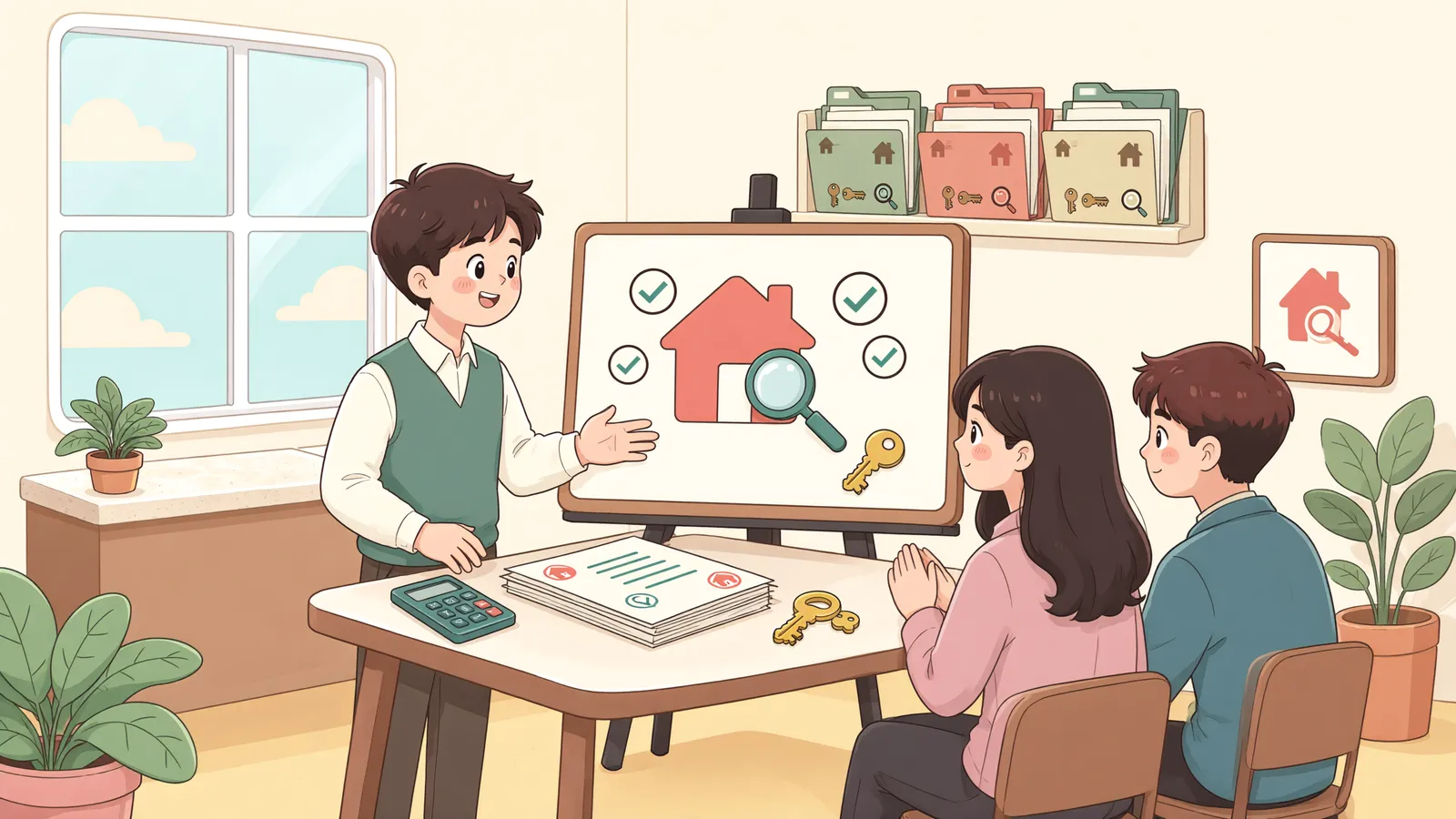「확인설명서에 빠진 점포 임차권, 매수인은 중개사에게 책임을 물을 수 있을까」 상황을 그린 삽화