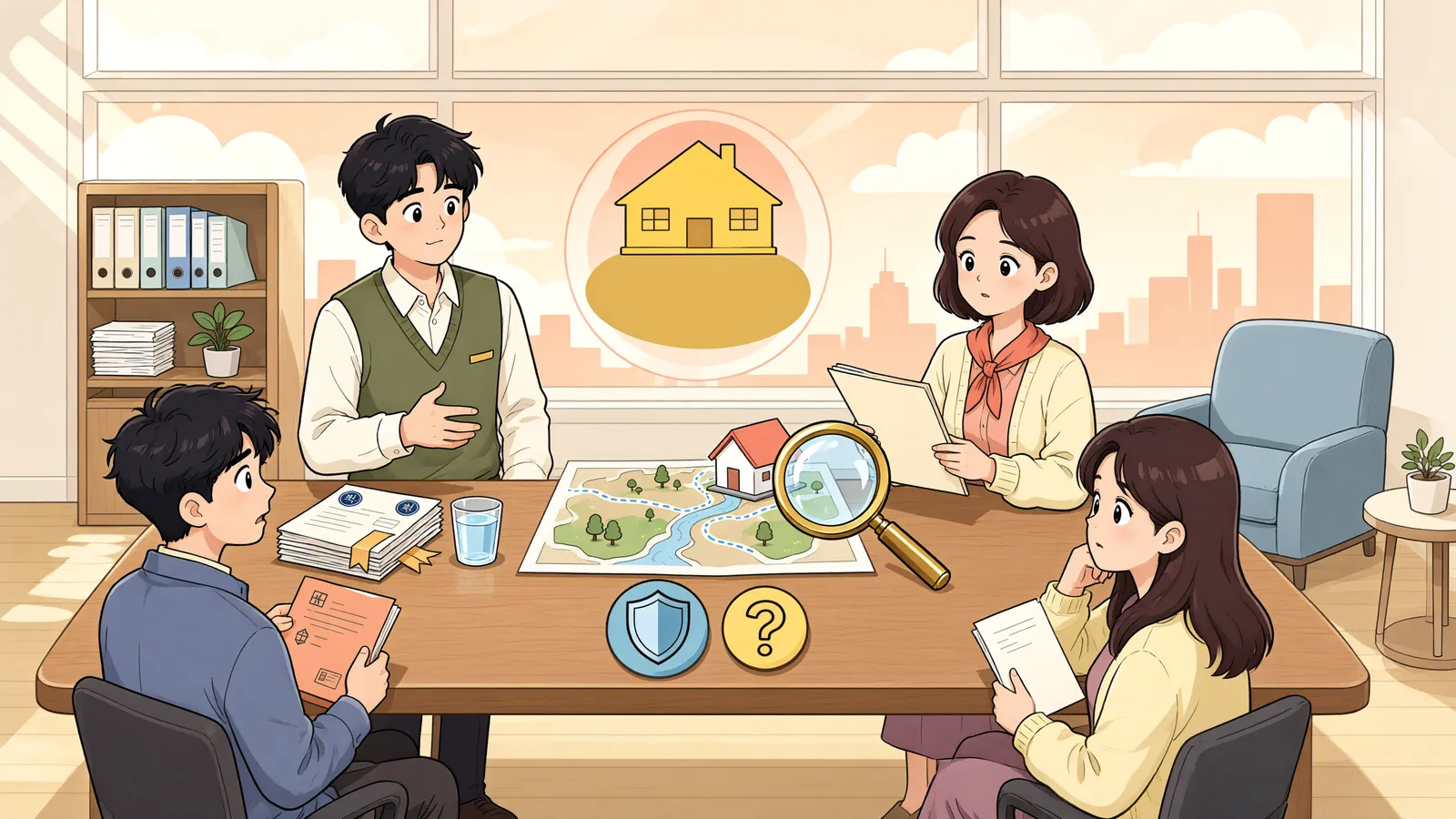 「지료를 밀린 지상권, 전세권자가 붙잡을 수 있을까」 상황을 그린 삽화