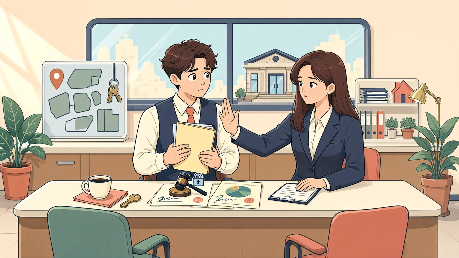 「공동명의 예금, 한 사람의 채권자가 지분을 추심할 수 있을까」 상황을 그린 삽화