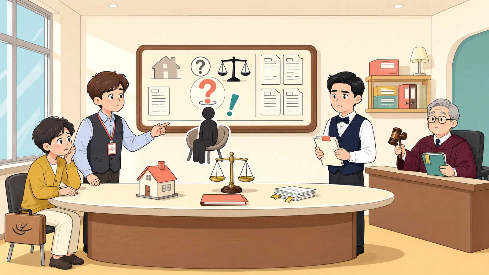 「오래 연락이 끊겼다고 채무자가 사망한 걸까요?」 상황을 그린 삽화