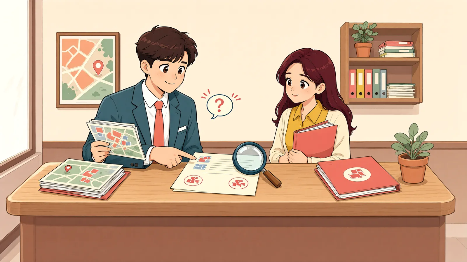 「등기부에 빠진 지료 약정, 새 지상권자에게도 통할까」 상황을 그린 삽화