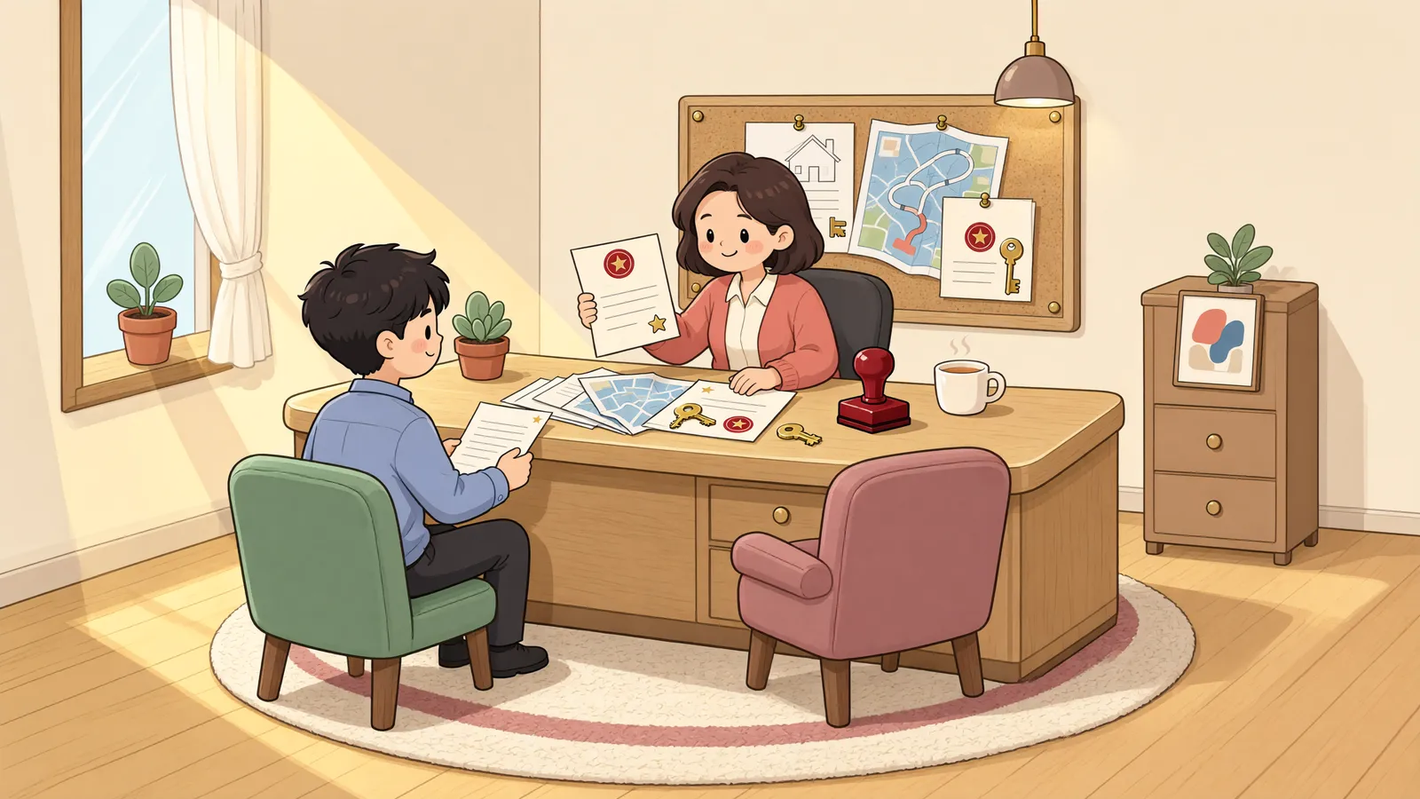 「개인회생 중 담보권자는 담보를 따로 실행할 수 있을까」 상황을 그린 삽화
