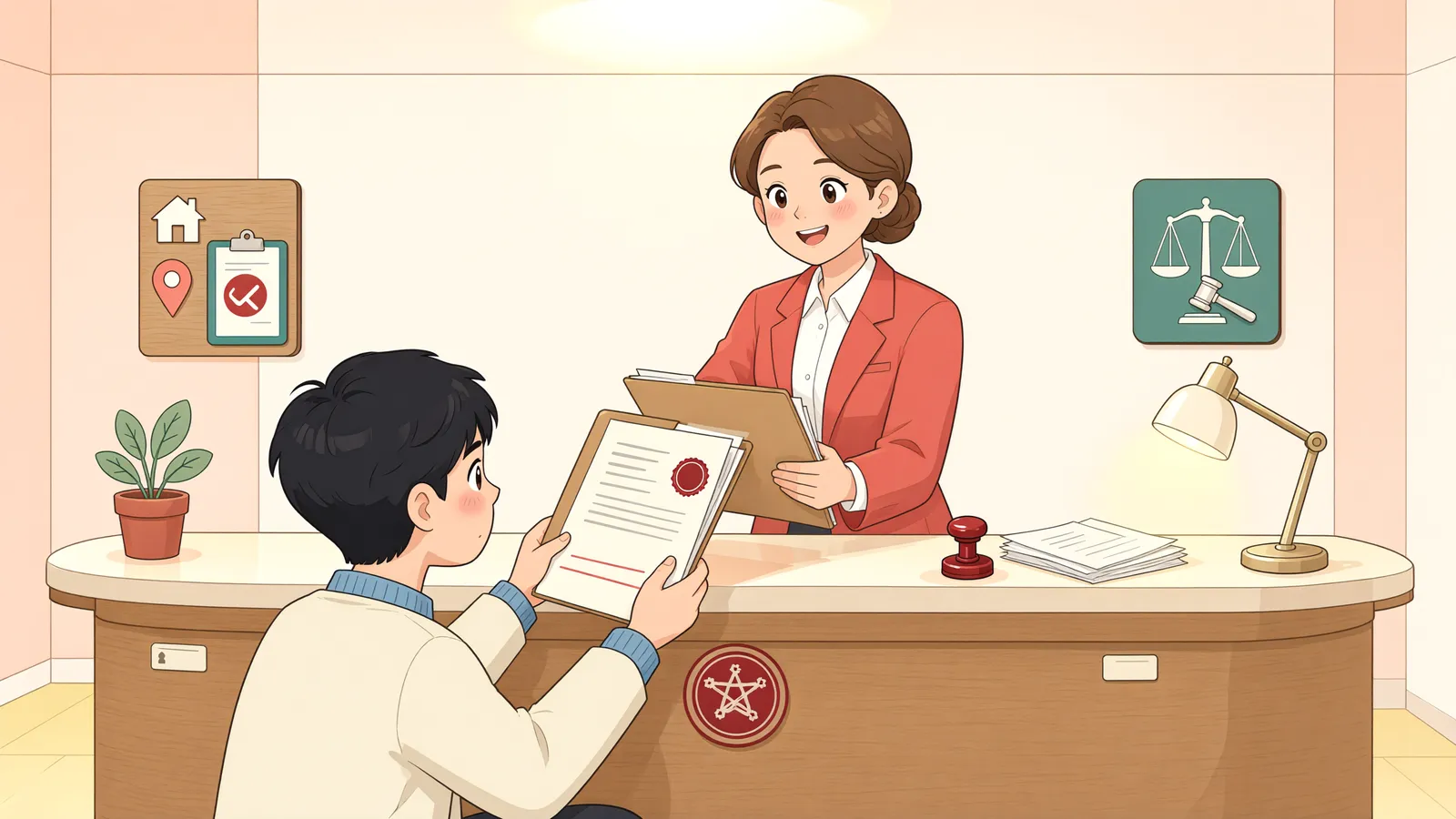 「서류 제목이 ‘즉시항고’여도, 무엇을 요구했는지가 중요합니다」 상황을 그린 삽화