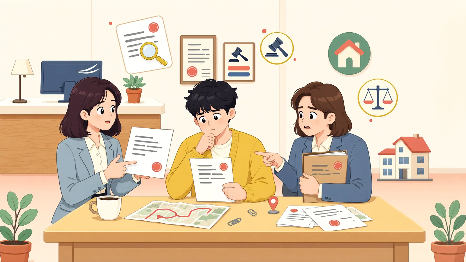 「경매개시등기 뒤 받은 점유, 유치권으로 버틸 수 있을까」 상황을 그린 삽화