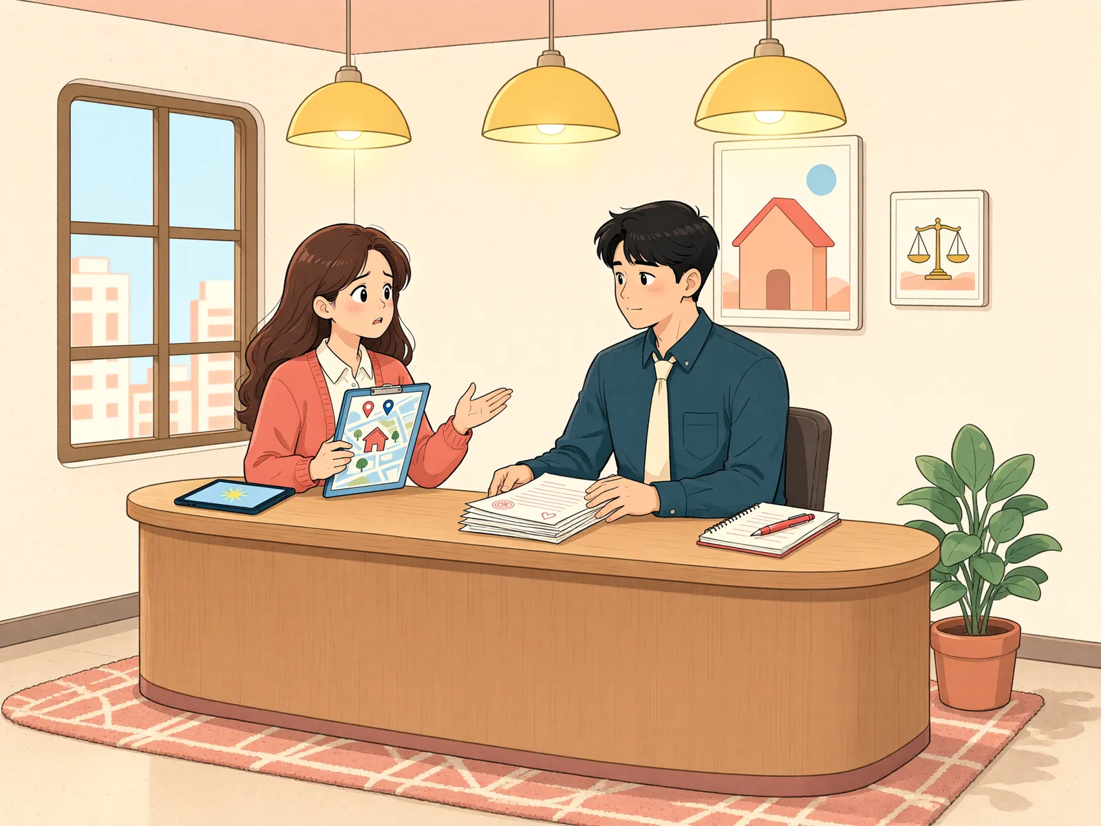 「계약이 해제돼도 가압류는 사라질까」 상황을 그린 삽화