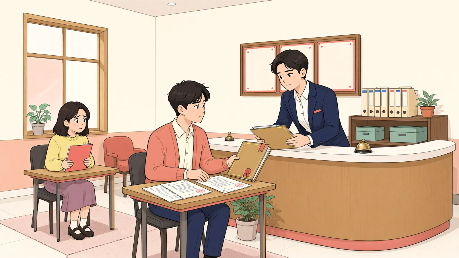 「배당요구 종기 뒤 설정한 근저당권, 선행 경매의 매각허가를 다툴 수 있을까」 상황을 그린 삽화