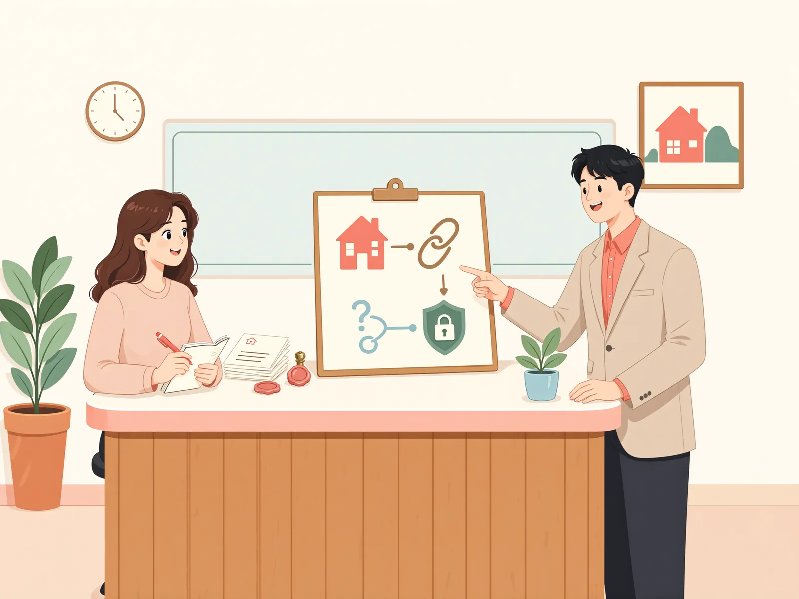 「경매 신청 때 아직 없던 배상청구권, 나중에 배당받을 수 있을까」 상황을 그린 삽화