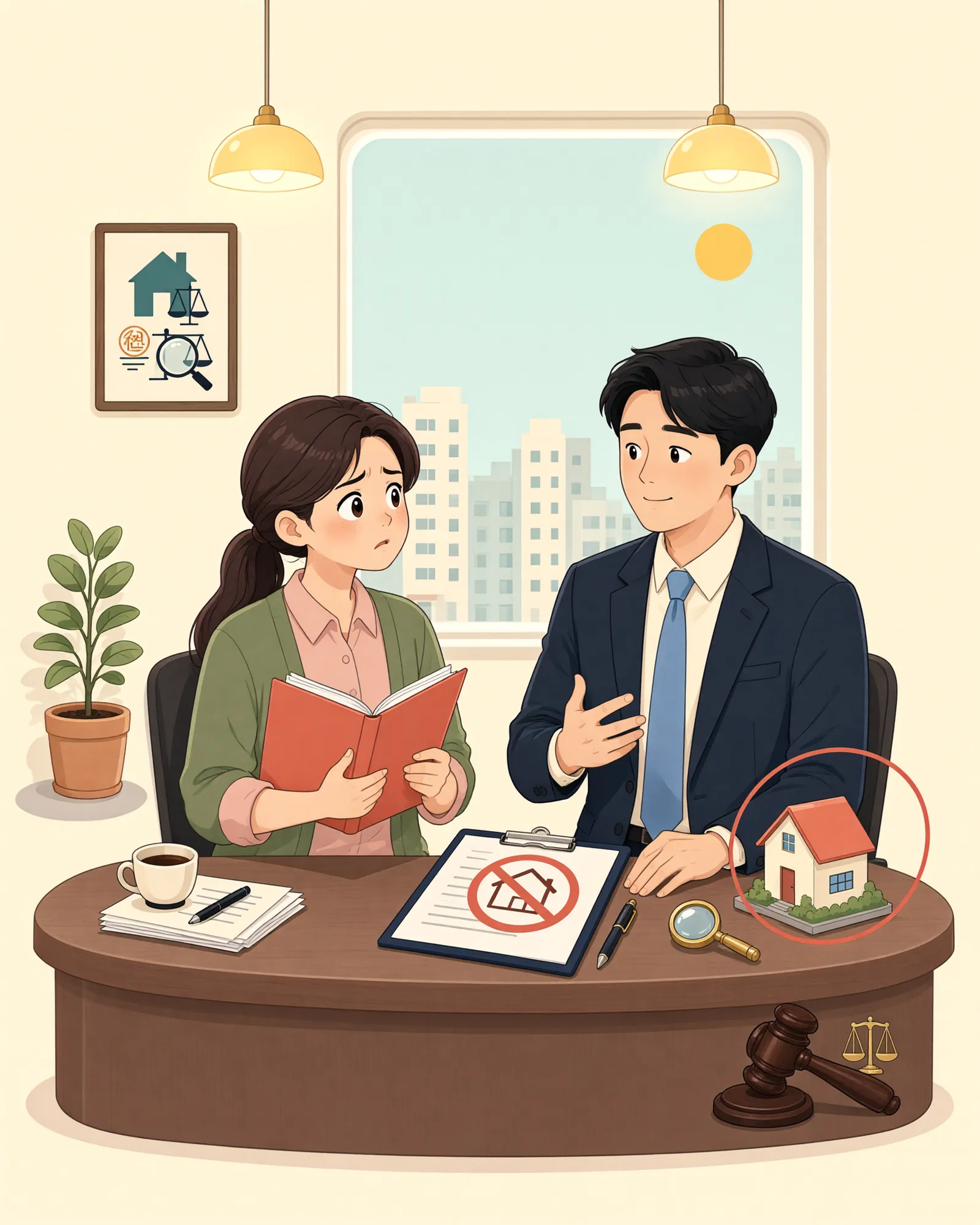 「상속재산 한도 판결인데 내 월급까지 압류됐다면」 상황을 그린 삽화