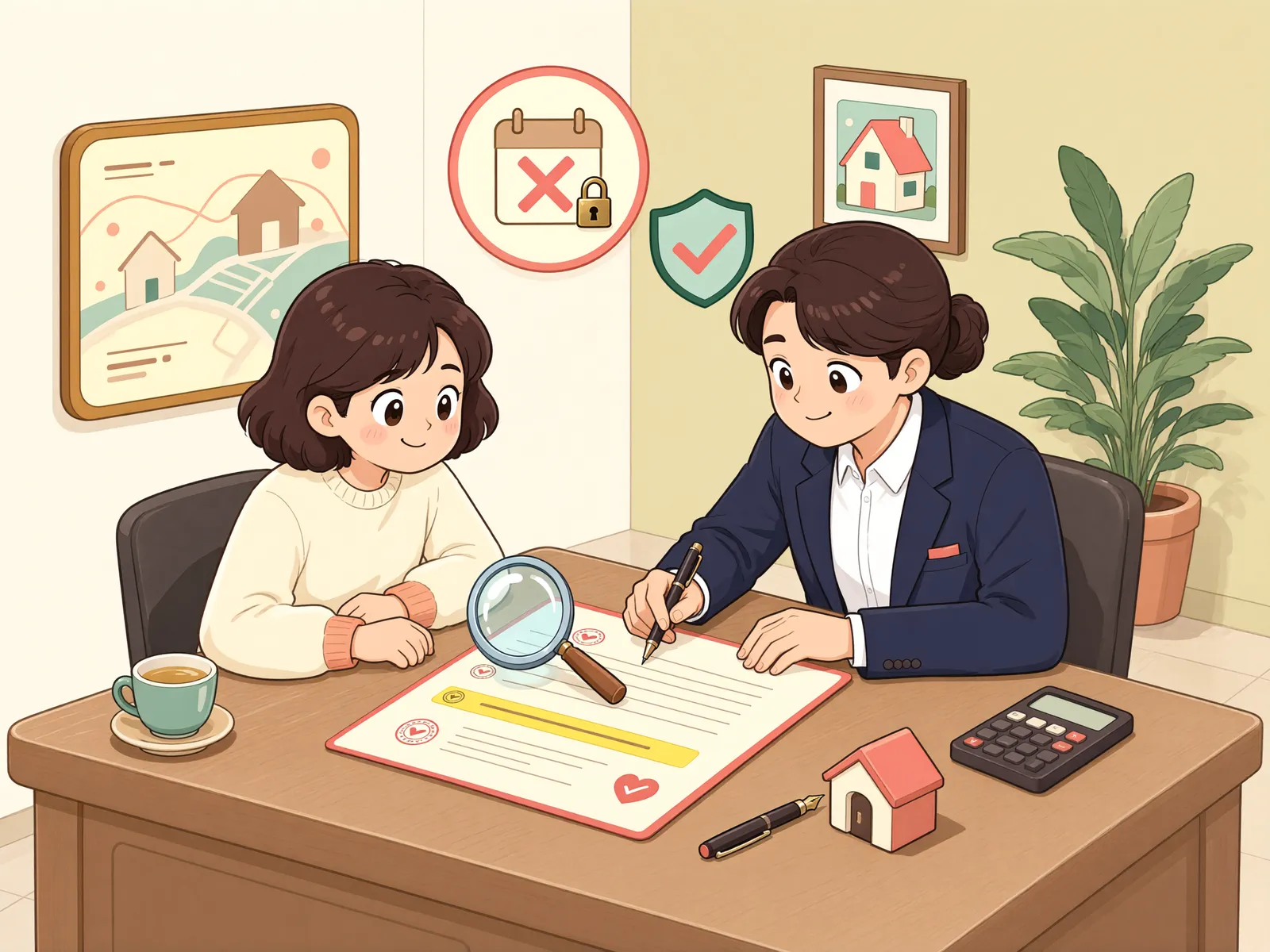 「“수리는 입주자가 한다”는 특약, 큰 고장도 임차인 몫일까」 상황을 그린 삽화