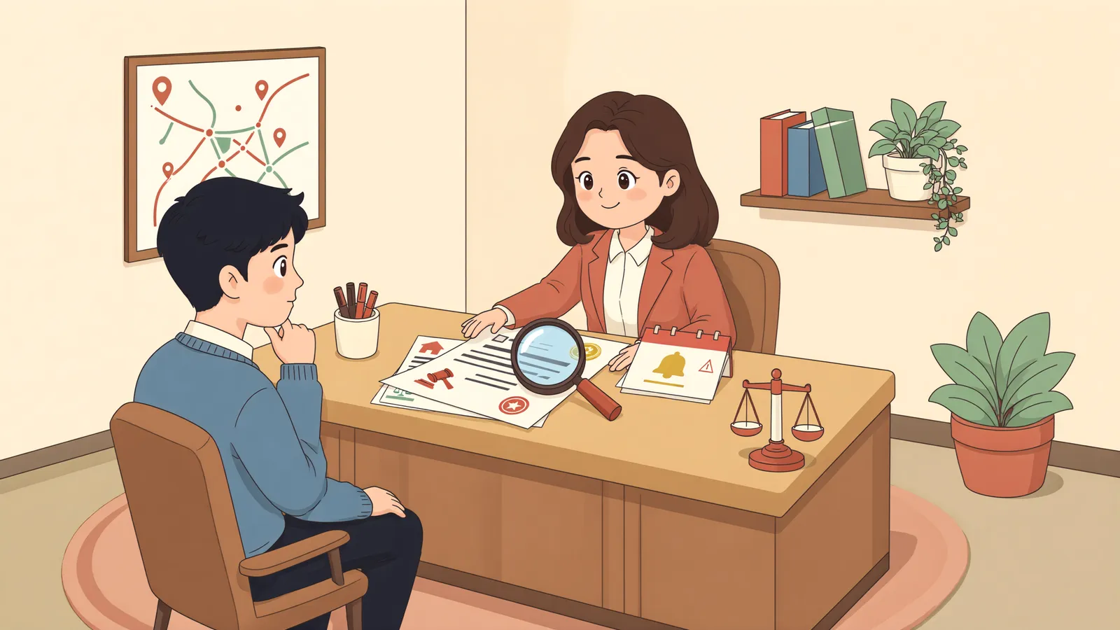 「전세기간이 끝난 뒤, 전세권 저당권자는 어디에 청구할까?」 상황을 그린 삽화