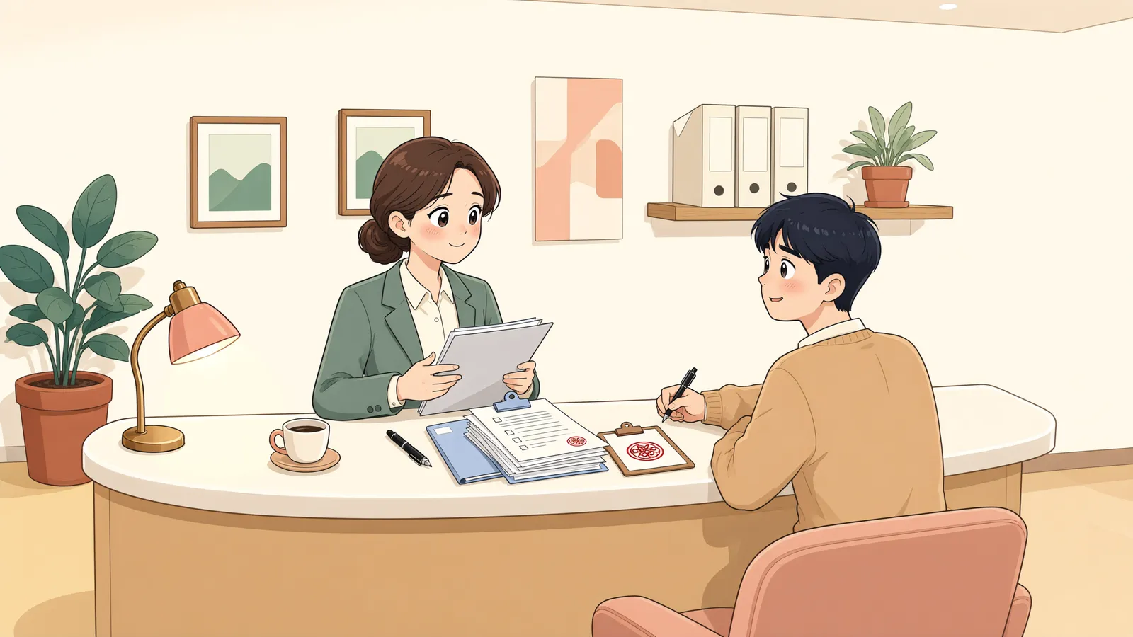 「밀린 월세, 명도소송 전에 챙길 서류」 상황을 그린 삽화