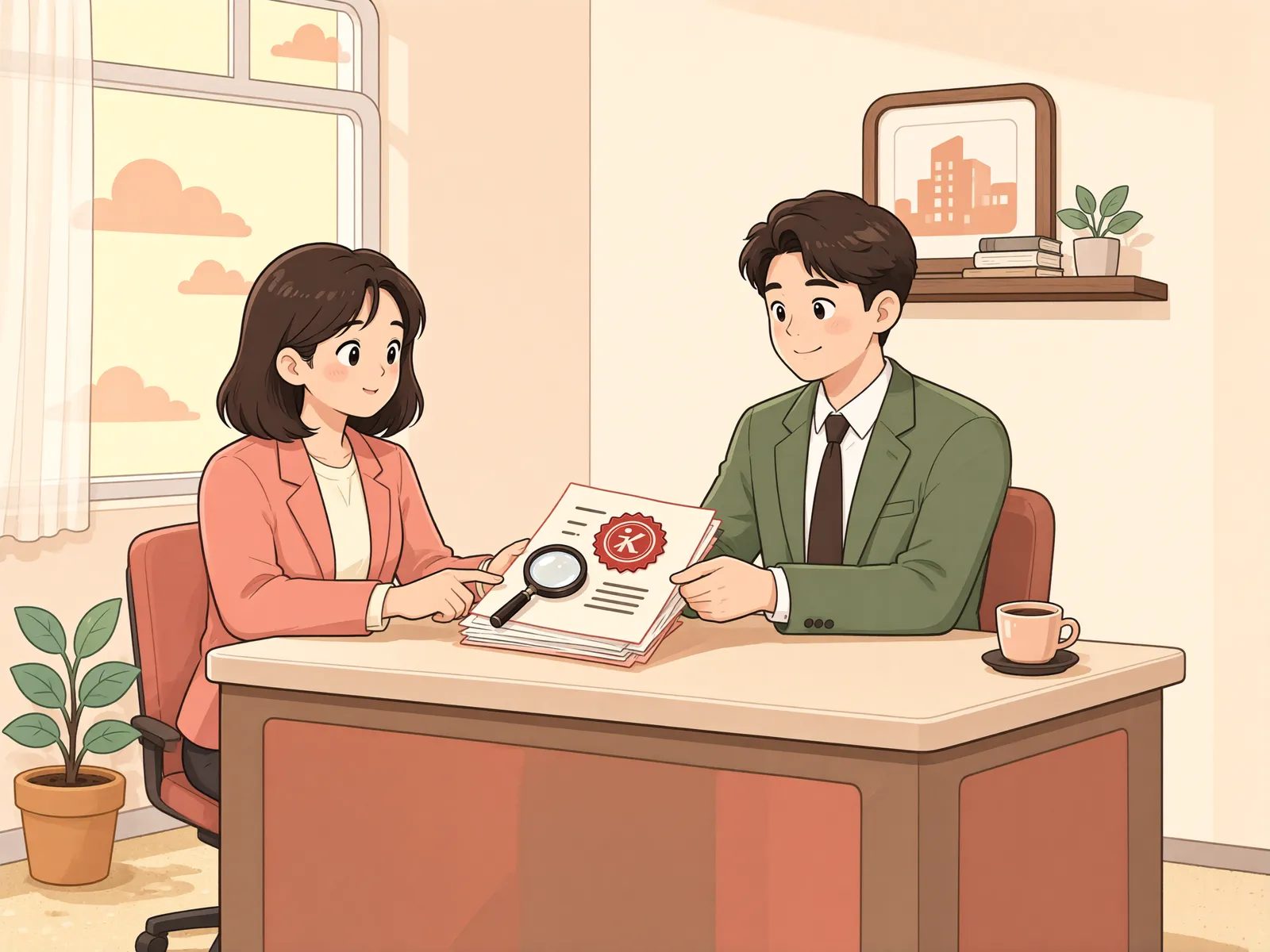 「여러 곳의 매출채권, 압류 신청액만 맞추면 될까?」 상황을 그린 삽화