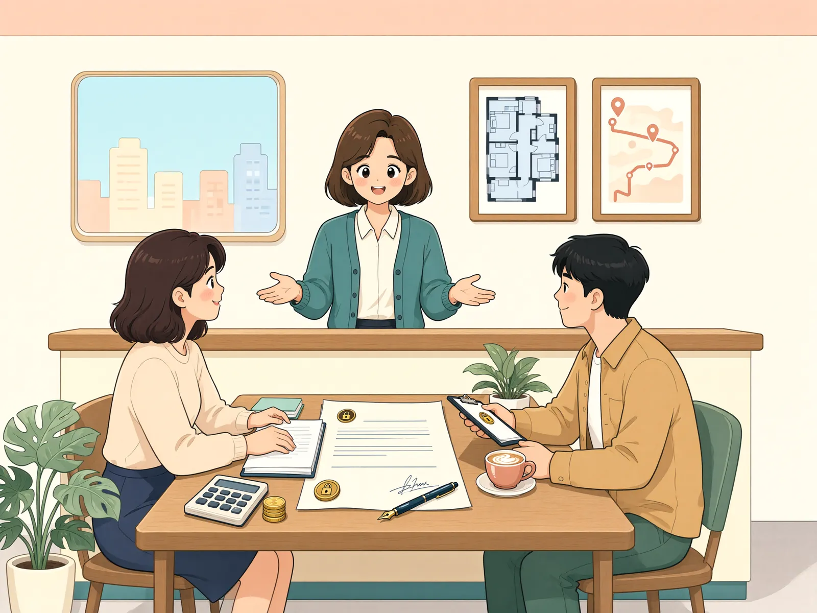 「양도된 보증금에서 ‘원상복구 보증금’도 뺄 수 있을까」 상황을 그린 삽화