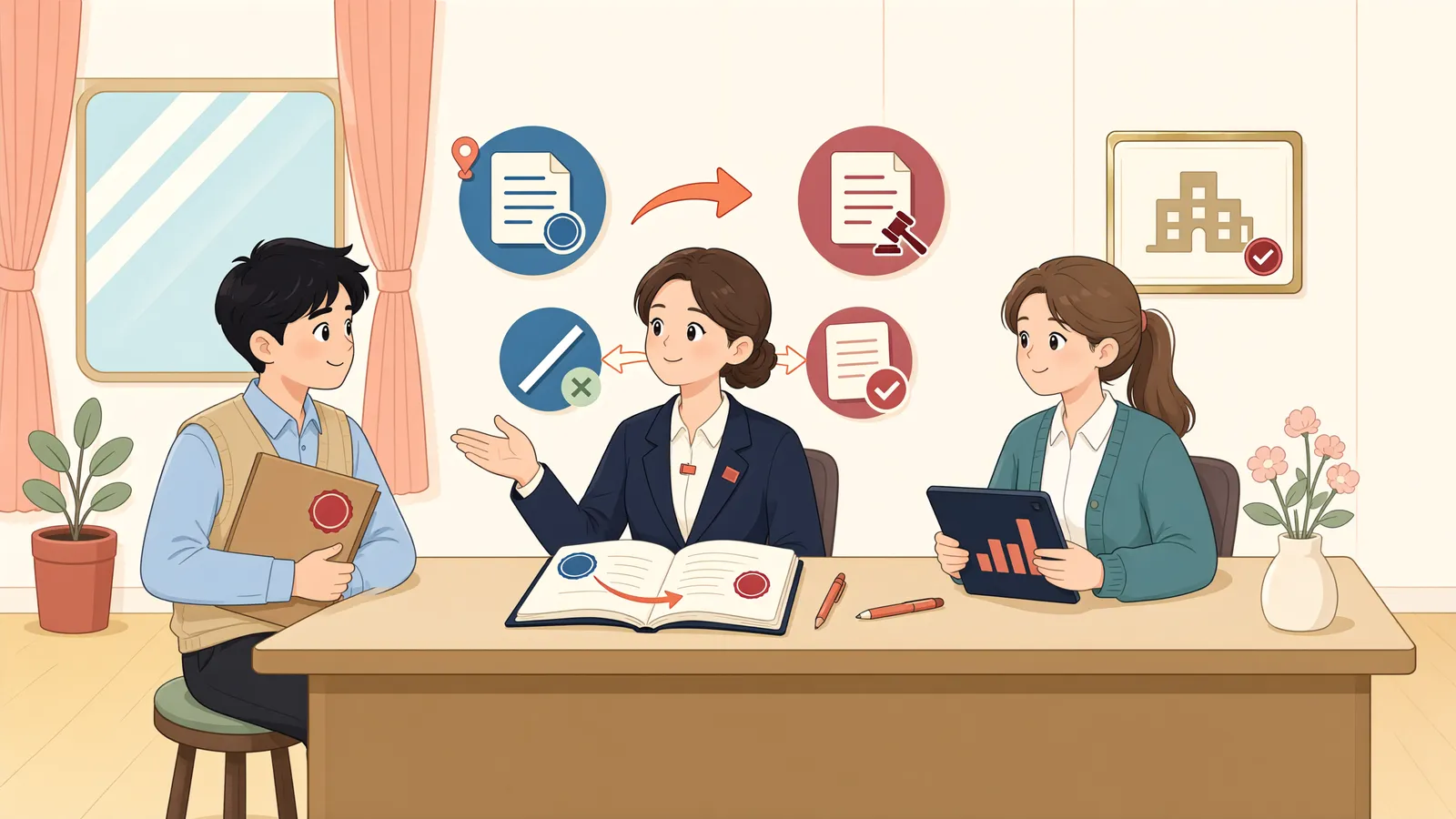 「가압류등기가 지워졌는데, 경매도 멈출까요?」 상황을 그린 삽화