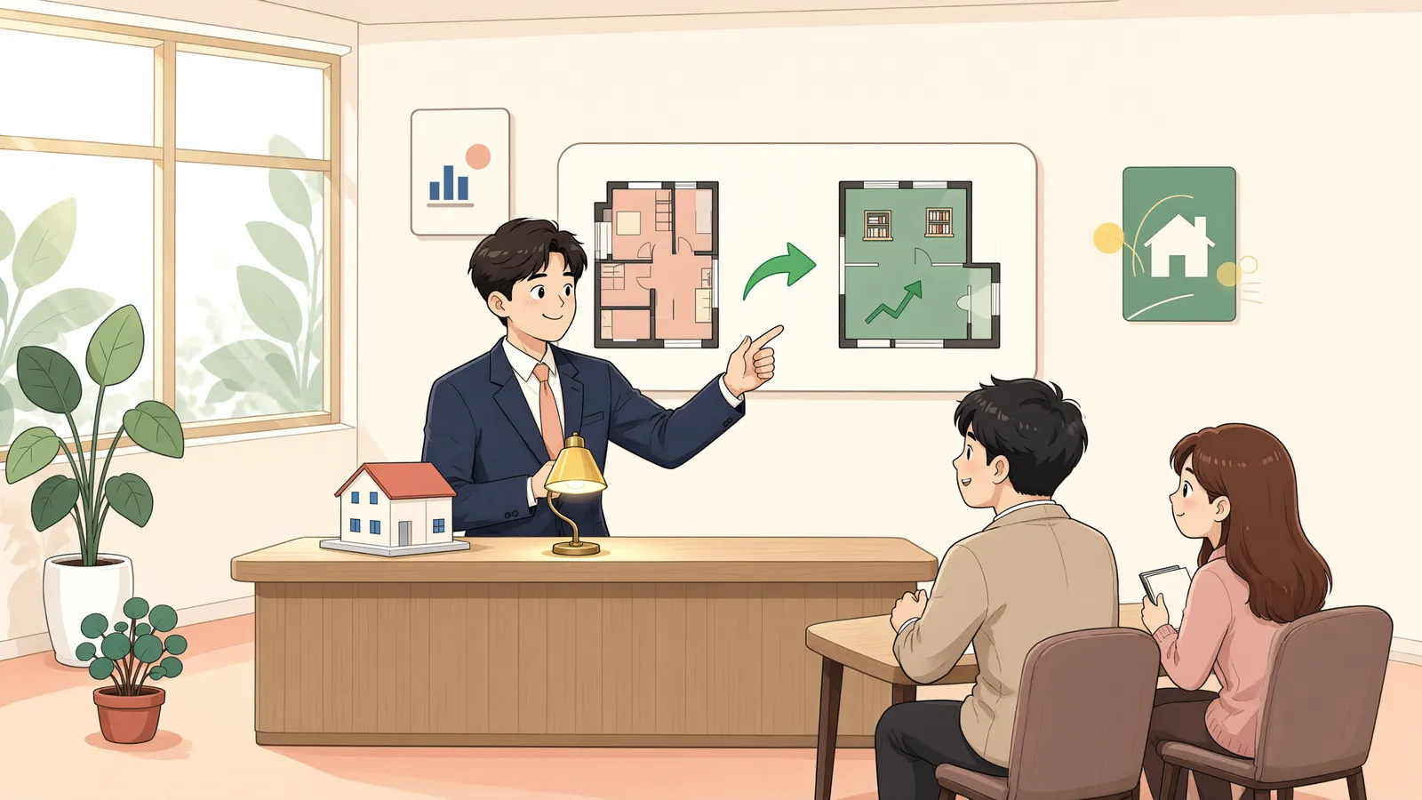 「복도를 막아 전유부분으로 등기하면 내 소유가 될까」 상황을 그린 삽화