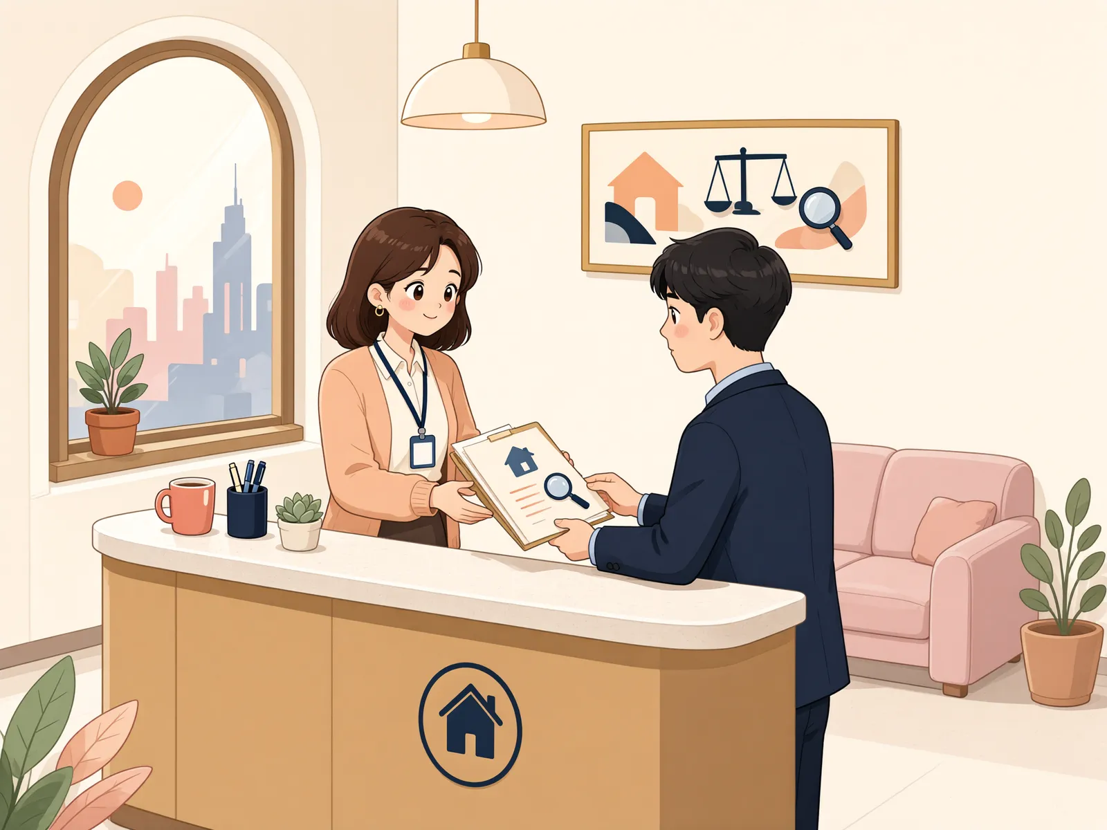 「청산금까지 줬는데, 제3취득자에게 알리지 않았다면」 상황을 그린 삽화