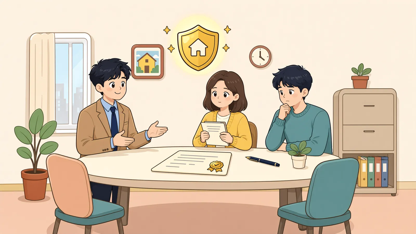 「집주인이 바뀌어도 임대차를 주장할 수 있을까?」 상황을 그린 삽화