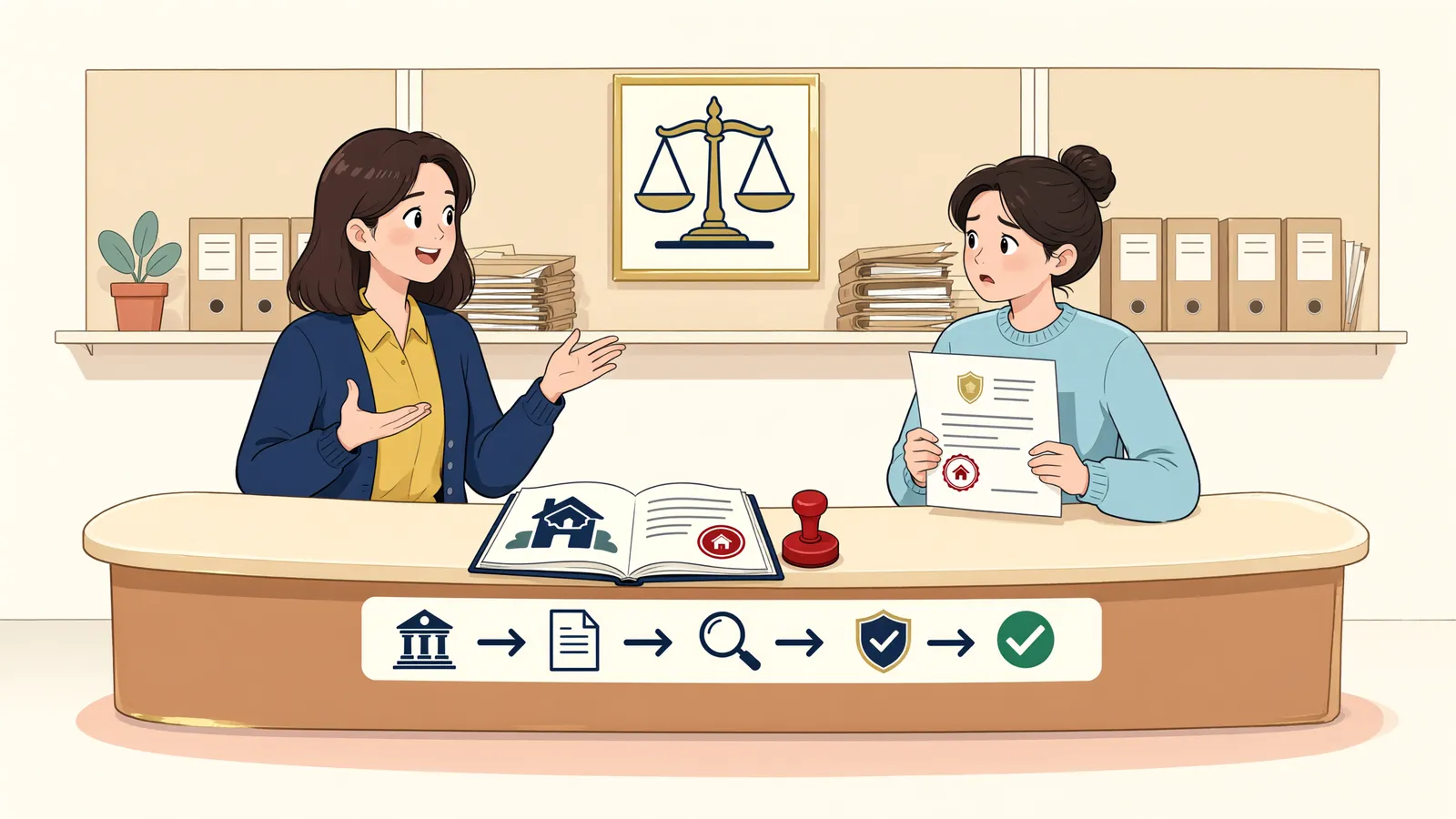 「분실했다던 약속어음, 제권판결 뒤에 나타난 소지인」 상황을 그린 삽화