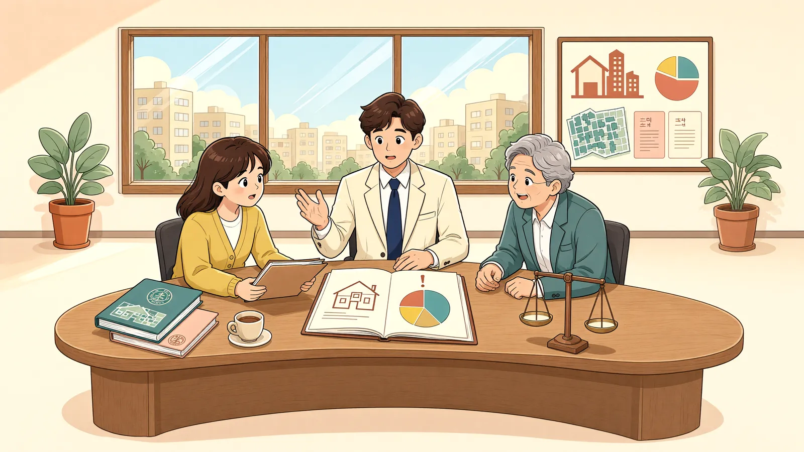 「상속분보다 더 받았는데, 곧바로 증여세 대상일까?」 상황을 그린 삽화