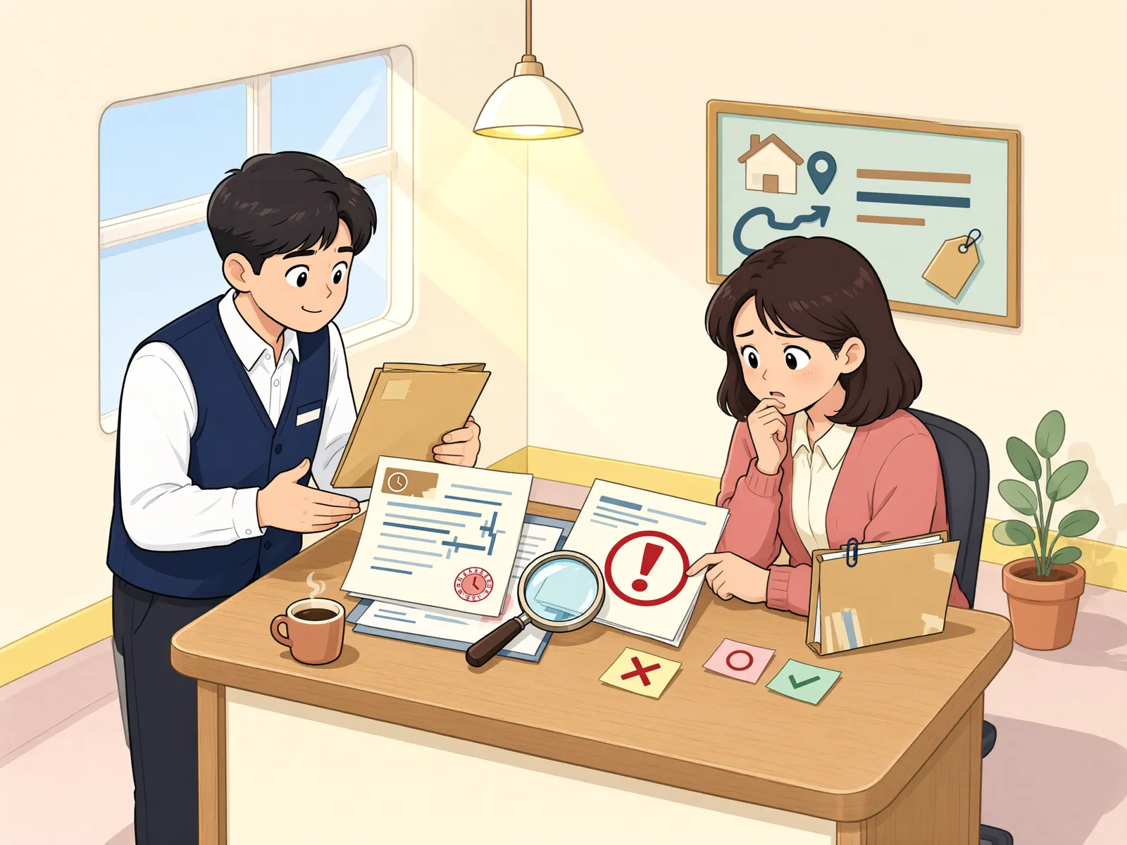 「돈을 받기 전 넘어간 지분, 등기부만 믿어도 될까」 상황을 그린 삽화