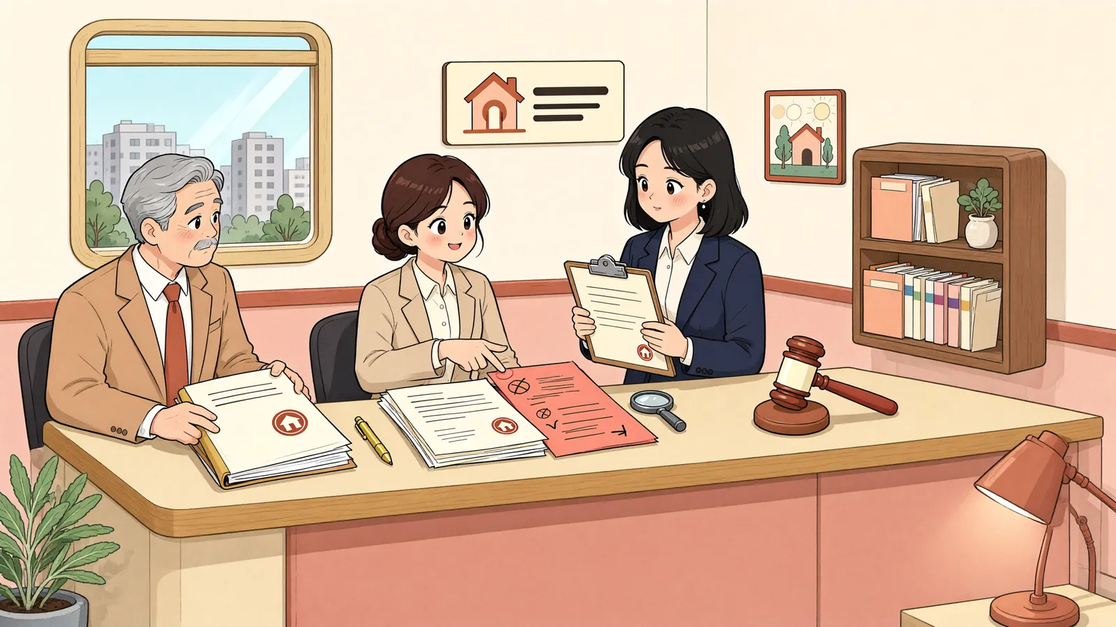 「매각결정기일이 지나도 채권계산서를 고칠 수 있을까」 상황을 그린 삽화