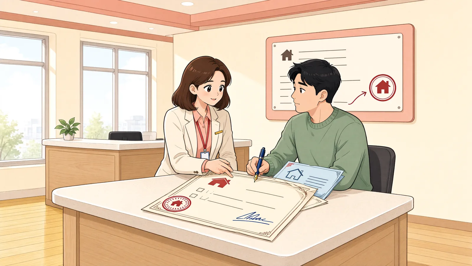 「갚은 근저당, 다시 써도 될까?」 상황을 그린 삽화
